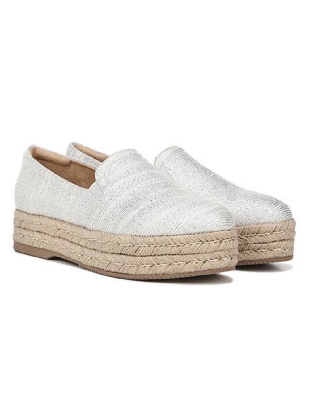 NATURALIZER Whitley Silver Platform Espadrilles